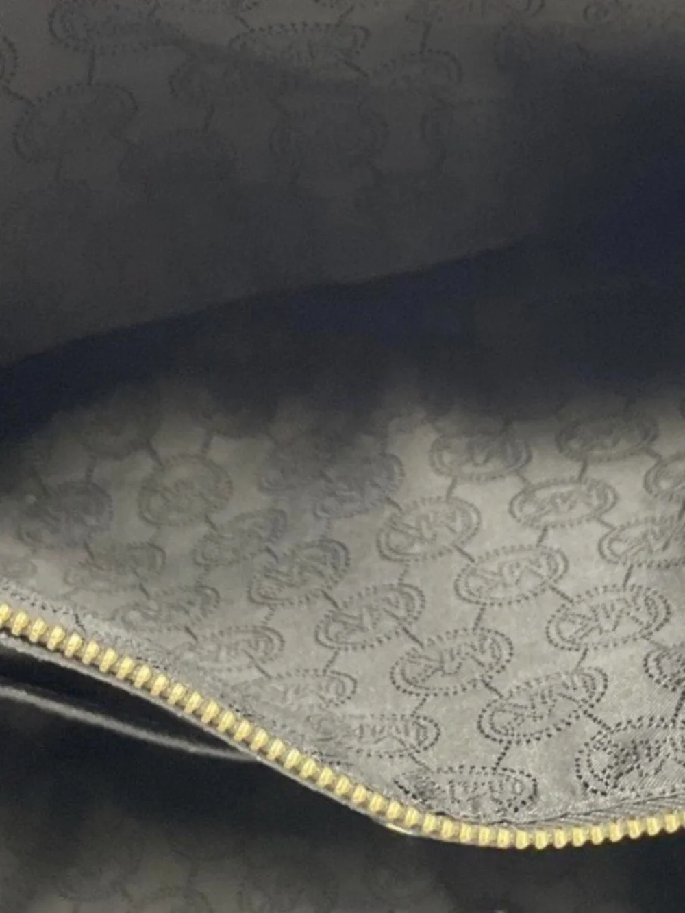Michael Kors Black Leather Satchel with Gold Hardware